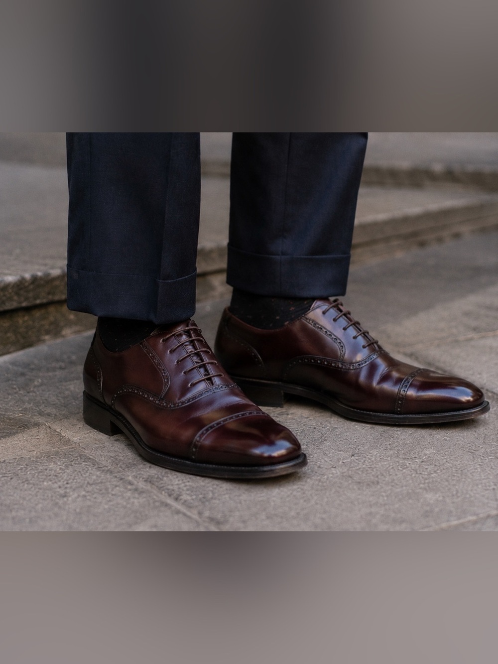 Bostonian Men's Brown Cap-Toe Oxford Lace-Ups